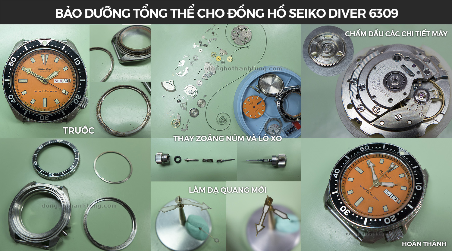 Bao duong toan bo va chong nuoc cho Seiko Divers